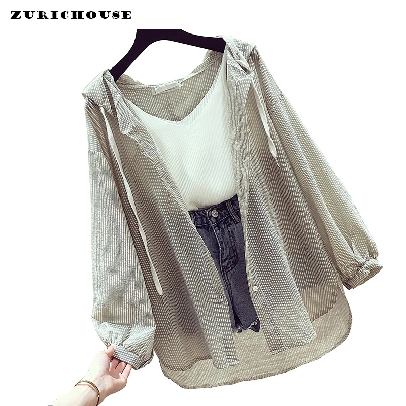 ZURICHOUSE 2019 Summer Coat Women's Hooded Casual Long Sleeve Female Cardigan Sun Protection Shirt Thin Oversized Jackets Ladies
ZURICHOUSE 2019 Summer Coat Women's Hooded Casual Long Sleeve Female Cardigan Sun Protection Shirt Thin Oversized Jackets Ladies