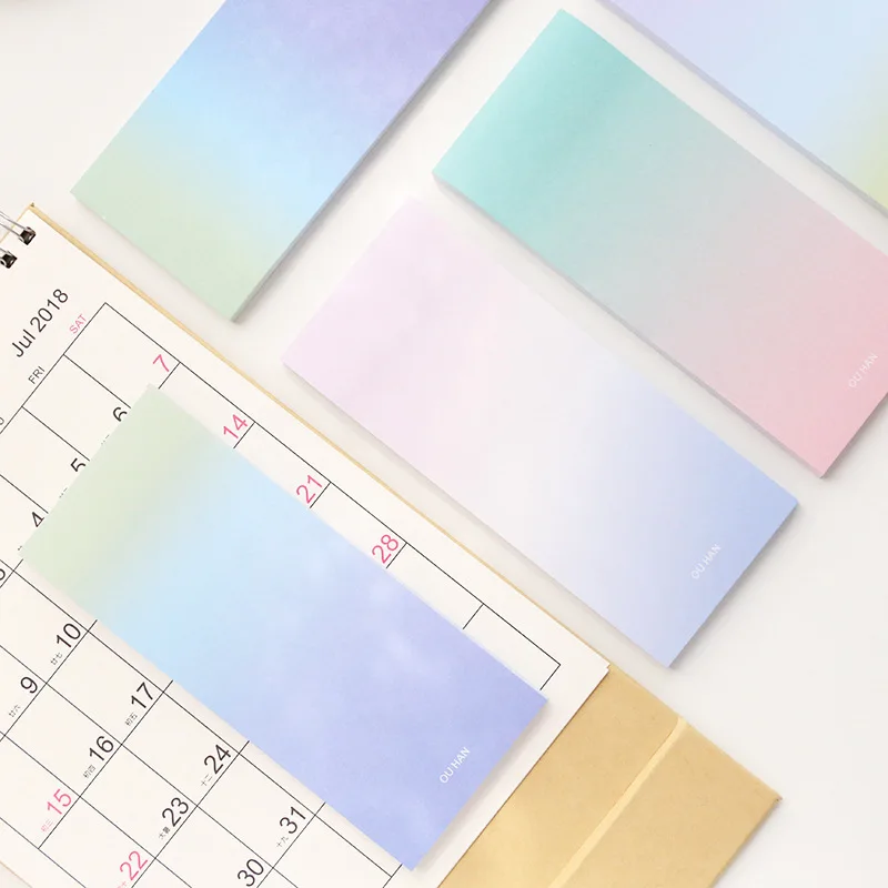Thicken Cute kawaii Gradient color memo pads Self-Adhesive post it note notepads for kids gift school stationery Office Supplies
Thicken Cute kawaii Gradient color memo pads Self-Adhesive post it note notepads for kids gift school stationery Office Supplies