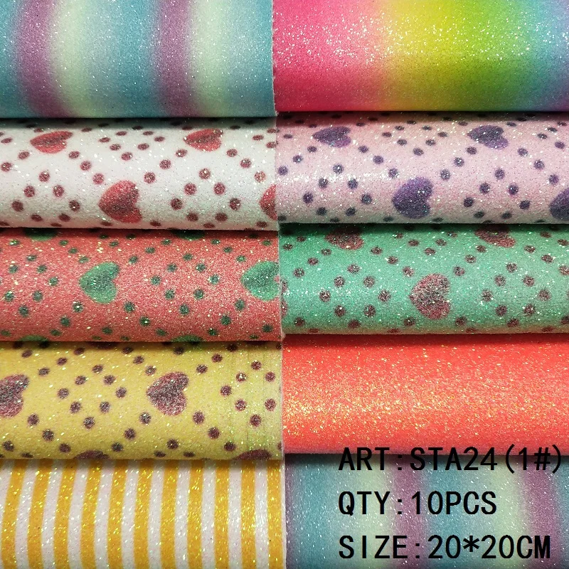 CLEAR STOCK 1SET(10PCS )20X20cm Alisa Glitter Cuero Sintetico Glitter Leather For DIY hair Accessroies Craft STA24
CLEAR STOCK 1SET(10PCS )20X20cm Alisa Glitter Cuero Sintetico Glitter Leather For DIY hair Accessroies Craft STA24