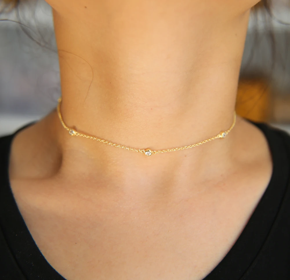 2019 Top fashion sexy women fine 925 sterling silver Jewelry gifts bezel SSmall Circle charm beads With tiny CZ choker necklaces
2019 Top fashion sexy women fine 925 sterling silver Jewelry gifts bezel SSmall Circle charm beads With tiny CZ choker necklaces