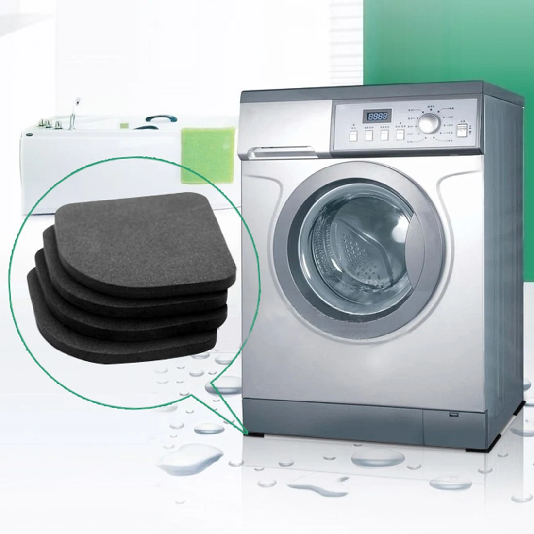 4pcs/set Washing Machine Shock Pads Non-slip Mats Refrigerator Chair Desk Feet Anti-vibration Pad Home Bathroom Supplies
4pcs/set Washing Machine Shock Pads Non-slip Mats Refrigerator Chair Desk Feet Anti-vibration Pad Home Bathroom Supplies