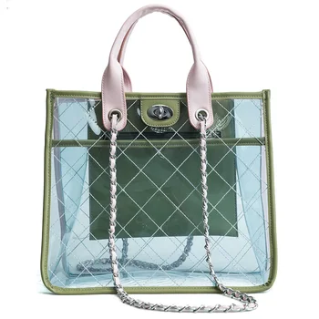 Transparent Women Shoulder Bags Women Summer Beach Bag PVC Clear Tote Bag Hologram Handbags Women Famous Brand Quilted
Transparent Women Shoulder Bags Women Summer Beach Bag PVC Clear Tote Bag Hologram Handbags Women Famous Brand Quilted