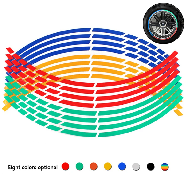 Colors Options 16 Strips Wheel Sticker Reflective Rim Stripe Tape Bike Motorcycle Stickers Accessory
Colors Options 16 Strips Wheel Sticker Reflective Rim Stripe Tape Bike Motorcycle Stickers Accessory