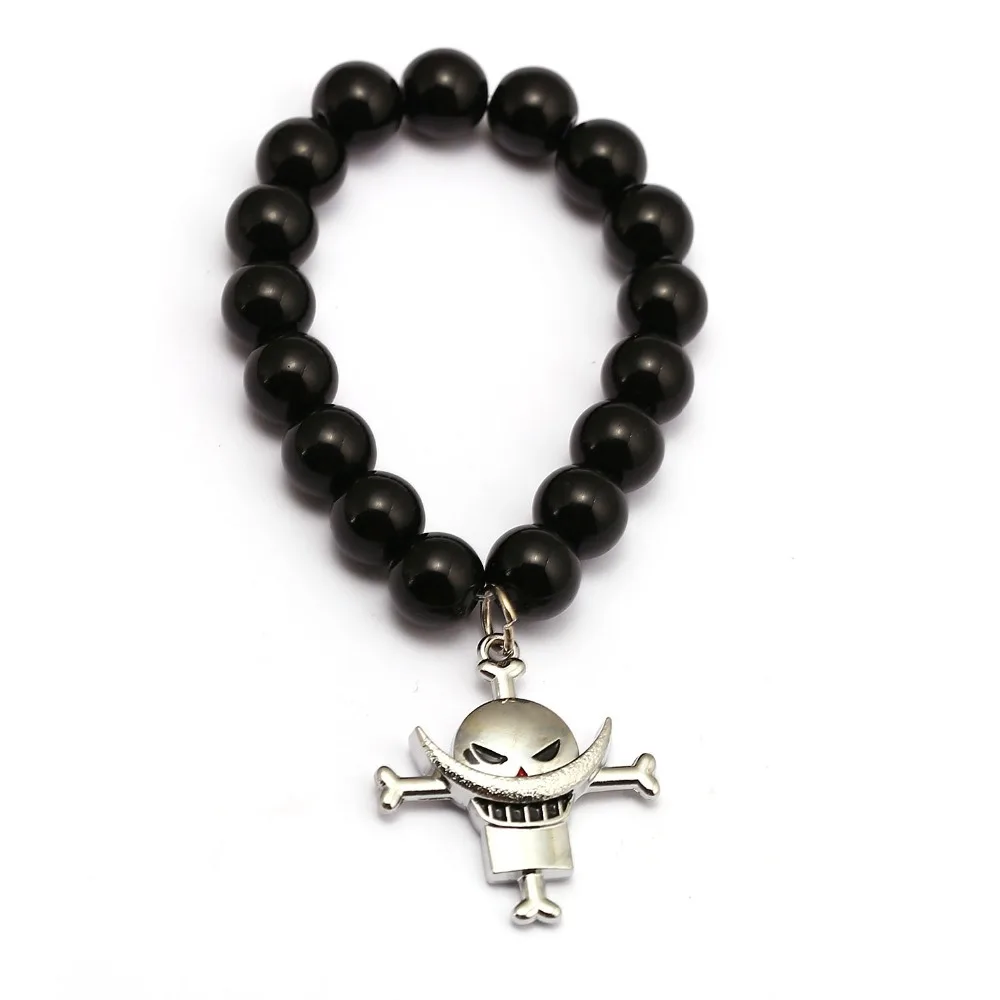 Anime ONE PIECE Bracelets White beard Edward Charm Handmade Natural Black Onyx Beads Bracelet Men Women Bangle Jewelry
Anime ONE PIECE Bracelets White beard Edward Charm Handmade Natural Black Onyx Beads Bracelet Men Women Bangle Jewelry
