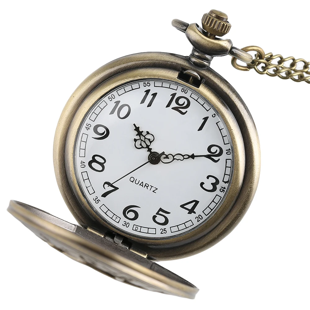 Винтаж зодиака узор современные карманные часы Цепочки и ожерелья цепь Медь
