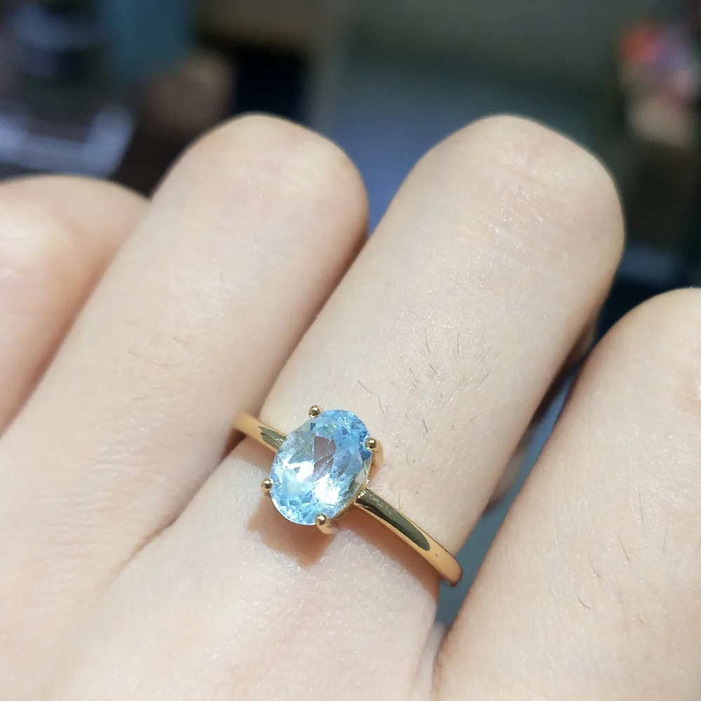FLZB , Natural aquamarine gemstone ring ov 5*7mm blue aquamarine in 925 sterling silver with 18k yellow gold plated simple ring
FLZB , Natural aquamarine gemstone ring ov 5*7mm blue aquamarine in 925 sterling silver with 18k yellow gold plated simple ring