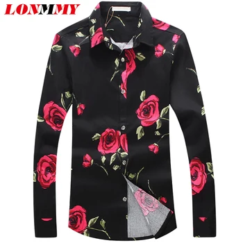 LONMMY 5XL Floral Men shirt long sleeve high quality Casual shirts men dress flower blouses camiseta masculina casual slim 2018
LONMMY 5XL Floral Men shirt long sleeve high quality Casual shirts men dress flower blouses camiseta masculina casual slim 2018