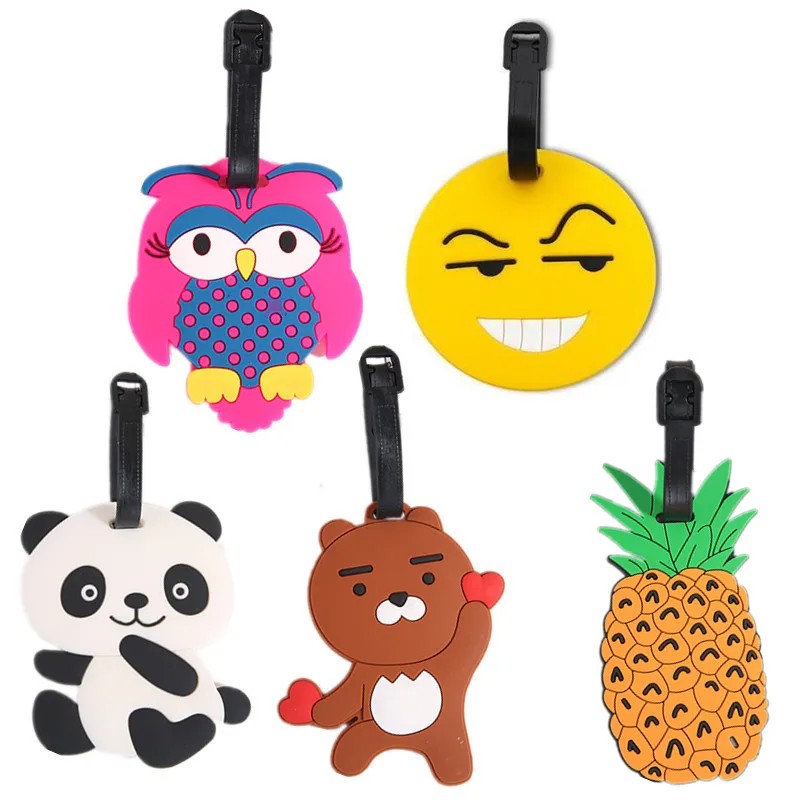 Fashion Suitcase Tags Cute Emoji Luggage Tag Panda Owl ID Address Holder Baggage Label PVC Pineapple Identify Travel Accessories
Fashion Suitcase Tags Cute Emoji Luggage Tag Panda Owl ID Address Holder Baggage Label PVC Pineapple Identify Travel Accessories