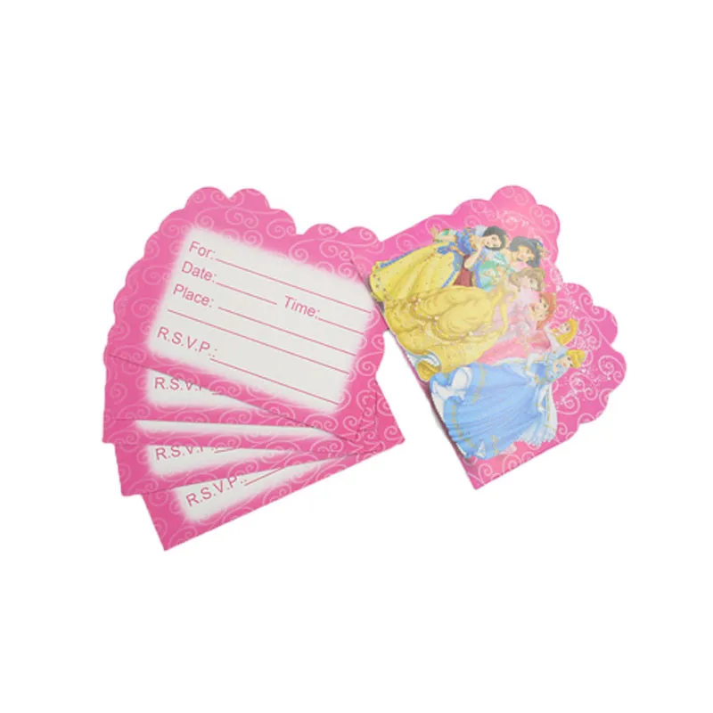 10pcs Cartoon Princess Invitations Cards Singke-page Birthday Party Decorations Kis Girl Event Party Supplies Card Baby Shower
10pcs Cartoon Princess Invitations Cards Singke-page Birthday Party Decorations Kis Girl Event Party Supplies Card Baby Shower