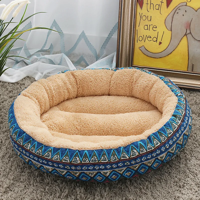 FUNABKY 50*12cm Geometric Patterns Soft Cotton Round Dog Bed Washable Pet Bed Waterproof Handwash Kennel Dog Beds & Mats 
FUNABKY 50*12cm Geometric Patterns Soft Cotton Round Dog Bed Washable Pet Bed Waterproof Handwash Kennel Dog Beds & Mats