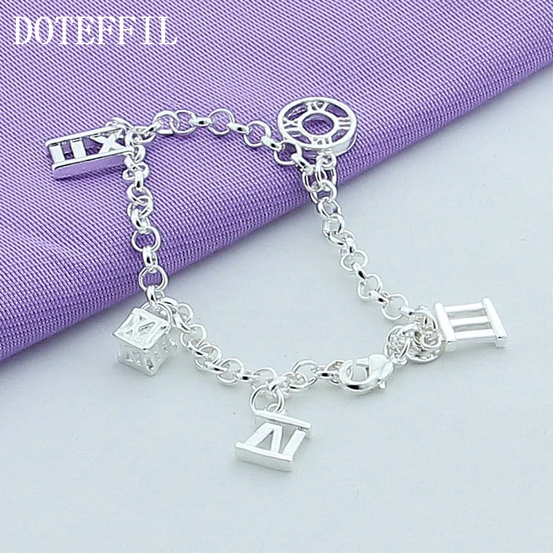 Wholesale 925 Silver Fashion 20cm Long Bracelet/Bangle Jewelry Trendy Women Rome Letter Charm Bracelets
Wholesale 925 Silver Fashion 20cm Long Bracelet/Bangle Jewelry Trendy Women Rome Letter Charm Bracelets