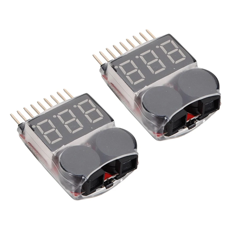 2016 2 PCS 2 in 1 Lipo Battery Low Voltage Tester 1S-8S Buzzer Alarm For Remote Control Helicopter Part
2016 2 PCS 2 in 1 Lipo Battery Low Voltage Tester 1S-8S Buzzer Alarm For Remote Control Helicopter Part