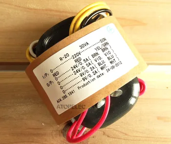220V 30W R-Core Transformer 24V+24V 9V+9V for Audio Amplifier Preamp AMP DAC R Core 
220V 30W R-Core Transformer 24V+24V 9V+9V for Audio Amplifier Preamp AMP DAC R Core