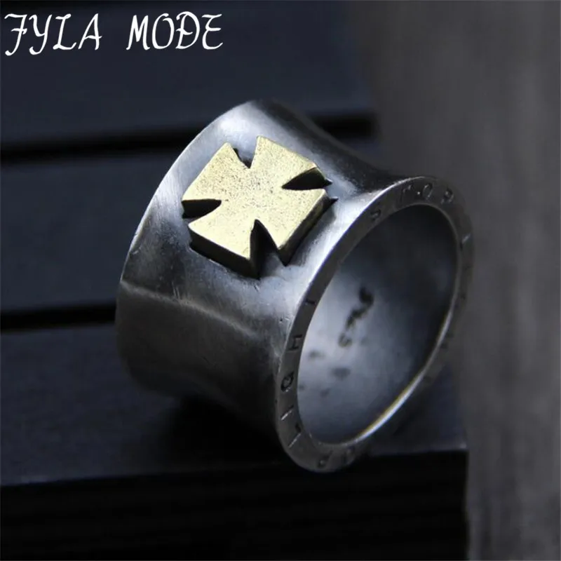 Men Charm S925 Sterling Silver Cross Finger Rings Pure Silver Vintage Knight Biker Bands Flame Ring Punk Jewely 15mm Width
Men Charm S925 Sterling Silver Cross Finger Rings Pure Silver Vintage Knight Biker Bands Flame Ring Punk Jewely 15mm Width