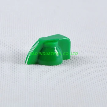 

10pcs Colorful Rotary Volume Green Control Vintage Plastic Knob 32x14mm for 6.35mm Shaft