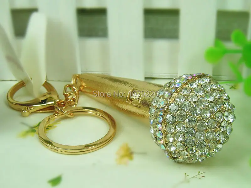 Big Mic Musice Microphone sing Keyring Rhinestone Crystal Charm Pendant Car Key Bag Chain Gift
Big Mic Musice Microphone sing Keyring Rhinestone Crystal Charm Pendant Car Key Bag Chain Gift