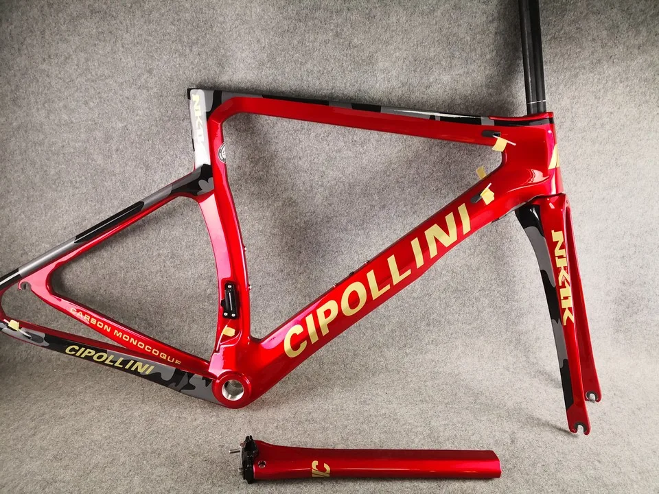 Red Cipollini NK1K Frame Camouflage Road Bike Frames 3k 1k carbon Bike frameset
Red Cipollini NK1K Frame Camouflage Road Bike Frames 3k 1k carbon Bike frameset