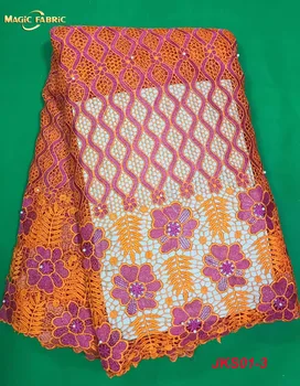 African guipure lace fabric top quality with silver thread cord cupion lace fabrics very beautiful new fashion JKS01
African guipure lace fabric top quality with silver thread cord cupion lace fabrics very beautiful new fashion JKS01