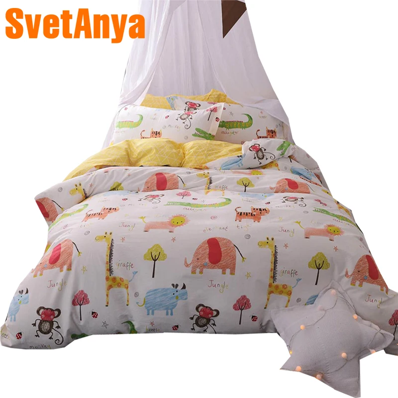 Svetanya Zoo cartoon Bedding sets 100 Cotton Kids Bedlinen (flat Sheet+Pillowcase+Duvet Cover set) can ship from USA CN
Svetanya Zoo cartoon Bedding sets 100 Cotton Kids Bedlinen (flat Sheet+Pillowcase+Duvet Cover set) can ship from USA CN
