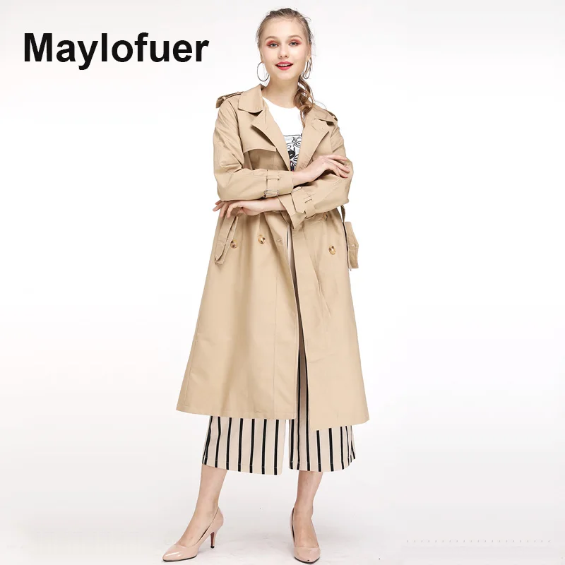 Maylofuer Autumn New High Fashion Brand Woman Classic Double Breasted Trench Coat Waterproof Raincoat Business Outerwear
Maylofuer Autumn New High Fashion Brand Woman Classic Double Breasted Trench Coat Waterproof Raincoat Business Outerwear
