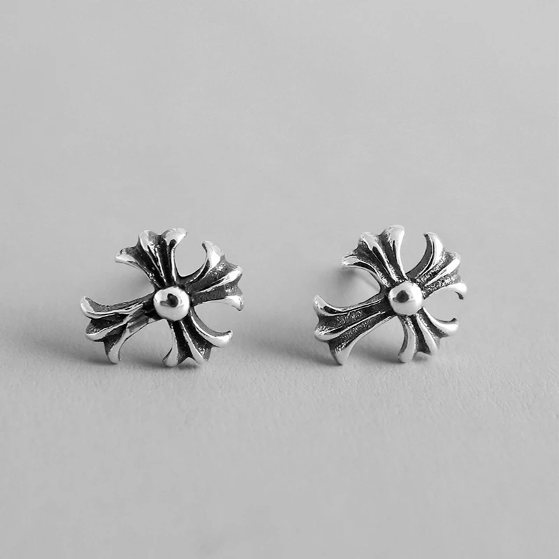 Stud Earrings Vintage Personality Cross Real 925 Sterling Silver Women Earrings Women Brincos Party Fine Jewelry Gift WDE003
Stud Earrings Vintage Personality Cross Real 925 Sterling Silver Women Earrings Women Brincos Party Fine Jewelry Gift WDE003
