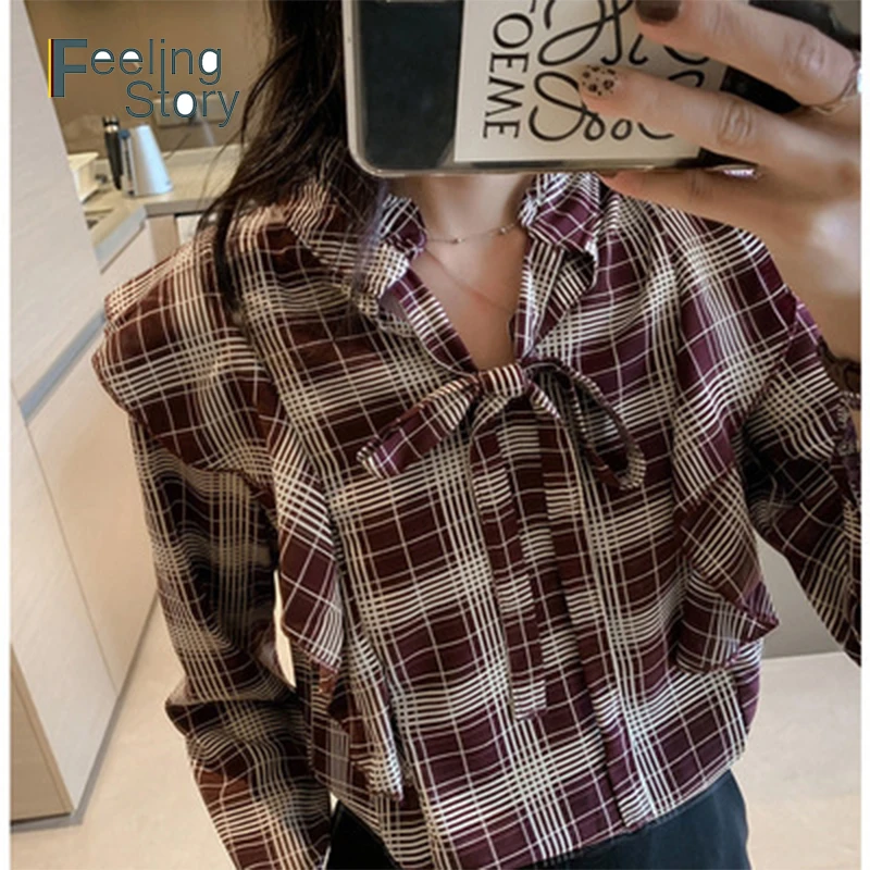 Plus Size 5X Blouses for Women Chiffon Plaid Shirt 2019 The Office Shirt Button Down Long Sleeve Loose Elegant Blusas Femininas
Plus Size 5X Blouses for Women Chiffon Plaid Shirt 2019 The Office Shirt Button Down Long Sleeve Loose Elegant Blusas Femininas