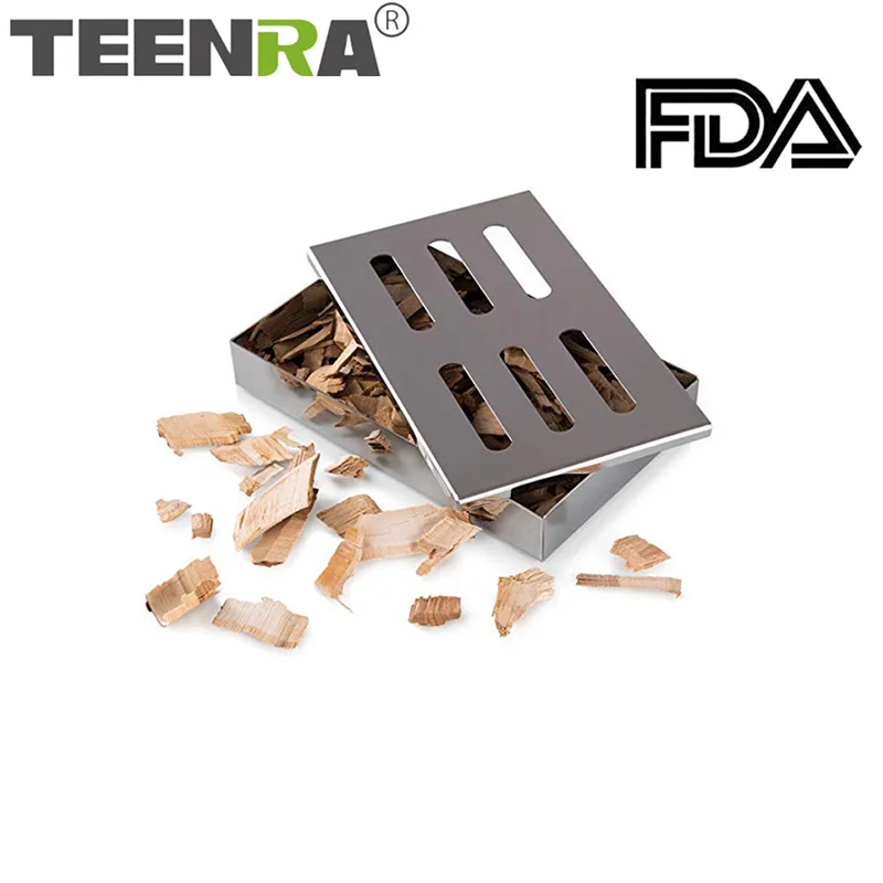 TEENRA Stainless Steel BBQ Smoking Box Wood Chips Barbecue Grill Smoking Box Bacon Meat Smoking BBQ Accessories
TEENRA Stainless Steel BBQ Smoking Box Wood Chips Barbecue Grill Smoking Box Bacon Meat Smoking BBQ Accessories