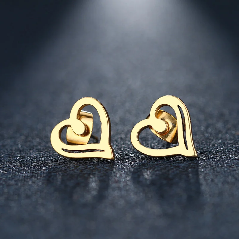 DOTIFI Stainless Steel Stud Earring For Women Man Heart Gold And Silver Color Lover's Engagement Jewelry Drop Shipping
DOTIFI Stainless Steel Stud Earring For Women Man Heart Gold And Silver Color Lover's Engagement Jewelry Drop Shipping