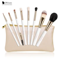 DUcare make up brushes 8pcs brush set professional Nature bristle brushes beauty essentials makeup brushes with bag top quality image
