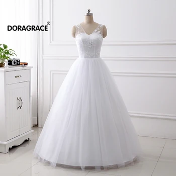 Doragrace vestidos de novia In Stock Applique Tulle Bridal Bride Dress Plus Size Princess Wedding Dresses White
Doragrace vestidos de novia In Stock Applique Tulle Bridal Bride Dress Plus Size Princess Wedding Dresses White