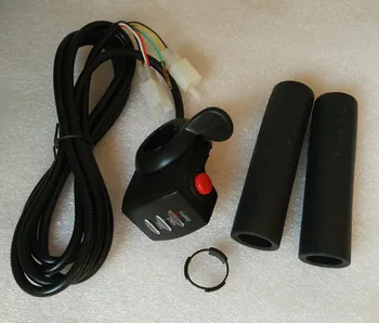 24V DC motor speed controller,thumb throttle with handle bar (grips), finger throttle with battery indicator and light switch.
24V DC motor speed controller,thumb throttle with handle bar (grips), finger throttle with battery indicator and light switch.