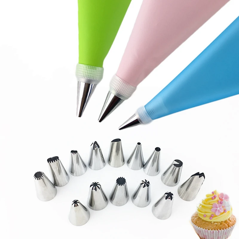 16 Pcs/Set Pastry Bakery Accessories Piping Bag Confectionery Cake Decoration Tools Kitchen Accessory Tools
16 Pcs/Set Pastry Bakery Accessories Piping Bag Confectionery Cake Decoration Tools Kitchen Accessory Tools