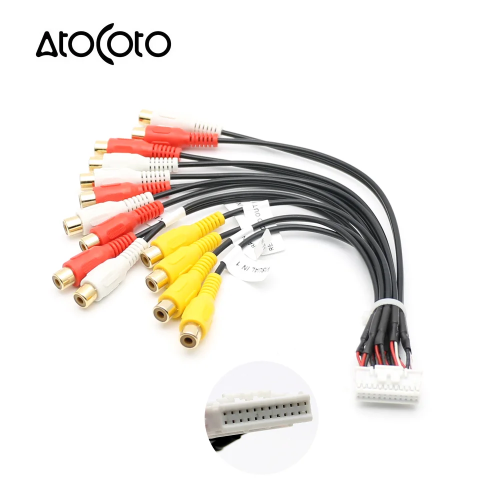 AtoCoto 24 Pin Plug Car Stereo Radio RCA AV IN Output Wire Harness Wiring Connector for Clarion NX700 VZ509 NX509 Adapter Cable
AtoCoto 24 Pin Plug Car Stereo Radio RCA AV IN Output Wire Harness Wiring Connector for Clarion NX700 VZ509 NX509 Adapter Cable