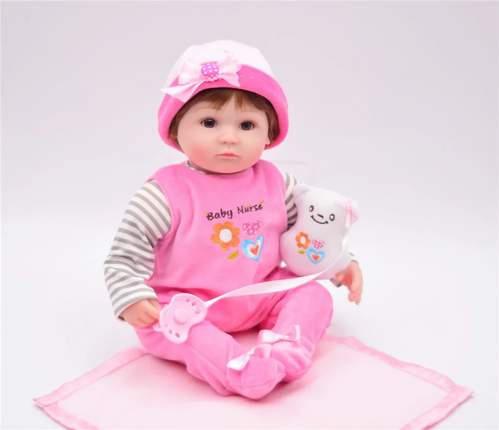 40cm mini bebe Reborn Baby Doll 3/4 Silicone + cloth Stuffed soft Bonecas children DIY Toy girls Christmas Gifts kit with a hat
40cm mini bebe Reborn Baby Doll 3/4 Silicone + cloth Stuffed soft Bonecas children DIY Toy girls Christmas Gifts kit with a hat