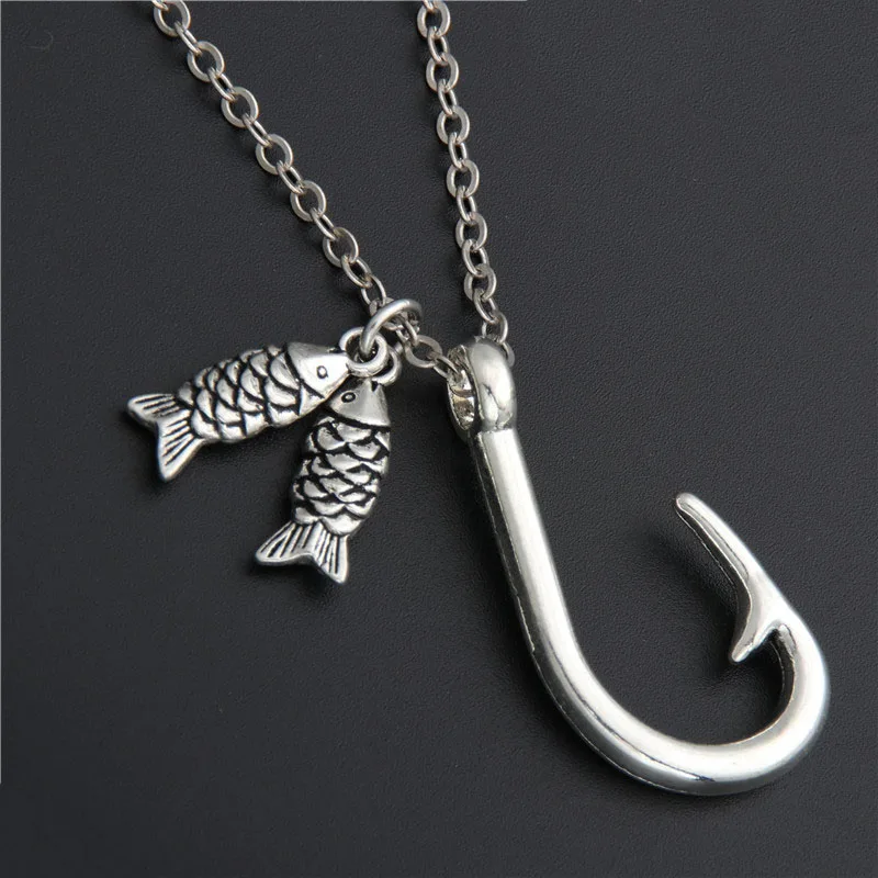 1pc Small Fish Charms Fishhook Necklace Fishing Jewelry Engagement Gift Best Friend Silver Necklace Dad E140
1pc Small Fish Charms Fishhook Necklace Fishing Jewelry Engagement Gift Best Friend Silver Necklace Dad E140
