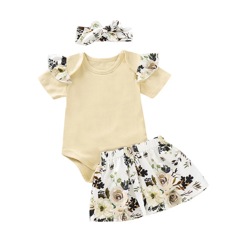 MUQGEW 2019 Newest Pretty Baby girl Clothes Solid Jumpsuit Short Sleeve Romper+Floral Print Skirts+Headbands Outfits babykleding
MUQGEW 2019 Newest Pretty Baby girl Clothes Solid Jumpsuit Short Sleeve Romper+Floral Print Skirts+Headbands Outfits babykleding