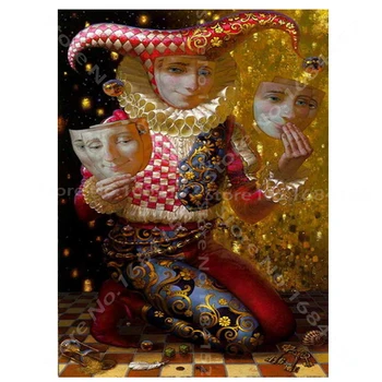 100% Full 5D Diy Daimond Painting Cross-Stitch Mask Clown 3D Diamond Mosaic Full Square Rhinestones Painting Embroidery B331
100% Full 5D Diy Daimond Painting Cross-Stitch Mask Clown 3D Diamond Mosaic Full Square Rhinestones Painting Embroidery B331