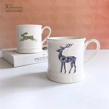 Export the Nordic stereoscopic pattern fawn mug American Christmas cup coffee tea cup rabbit glass gifts
Export the Nordic stereoscopic pattern fawn mug American Christmas cup coffee tea cup rabbit glass gifts