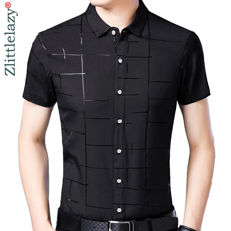 2019 brand casual plaid luxury plus size short sleeve slim fit men shirt summer social dress shirts mens fashions jersey 41605
2019 brand casual plaid luxury plus size short sleeve slim fit men shirt summer social dress shirts mens fashions jersey 41605