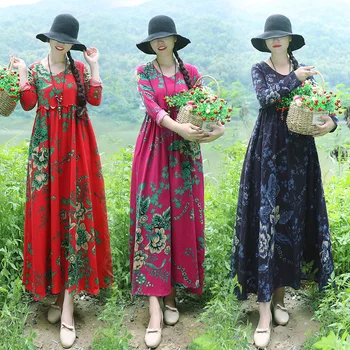 Beach Dress New Arrival Print Full Free Shipping 2019 New National Style, Literature, And Hemp Printed Slender V-collar Dresses
Beach Dress New Arrival Print Full Free Shipping 2019 New National Style, Literature, And Hemp Printed Slender V-collar Dresses