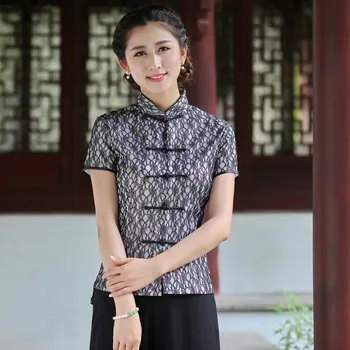 New Arrival Summer Chinese Style Lace Women Tang Suit Tops Blouse Traditional Elegant Slim Shirt M L XL XXL XXXL 2520-6
New Arrival Summer Chinese Style Lace Women Tang Suit Tops Blouse Traditional Elegant Slim Shirt M L XL XXL XXXL 2520-6