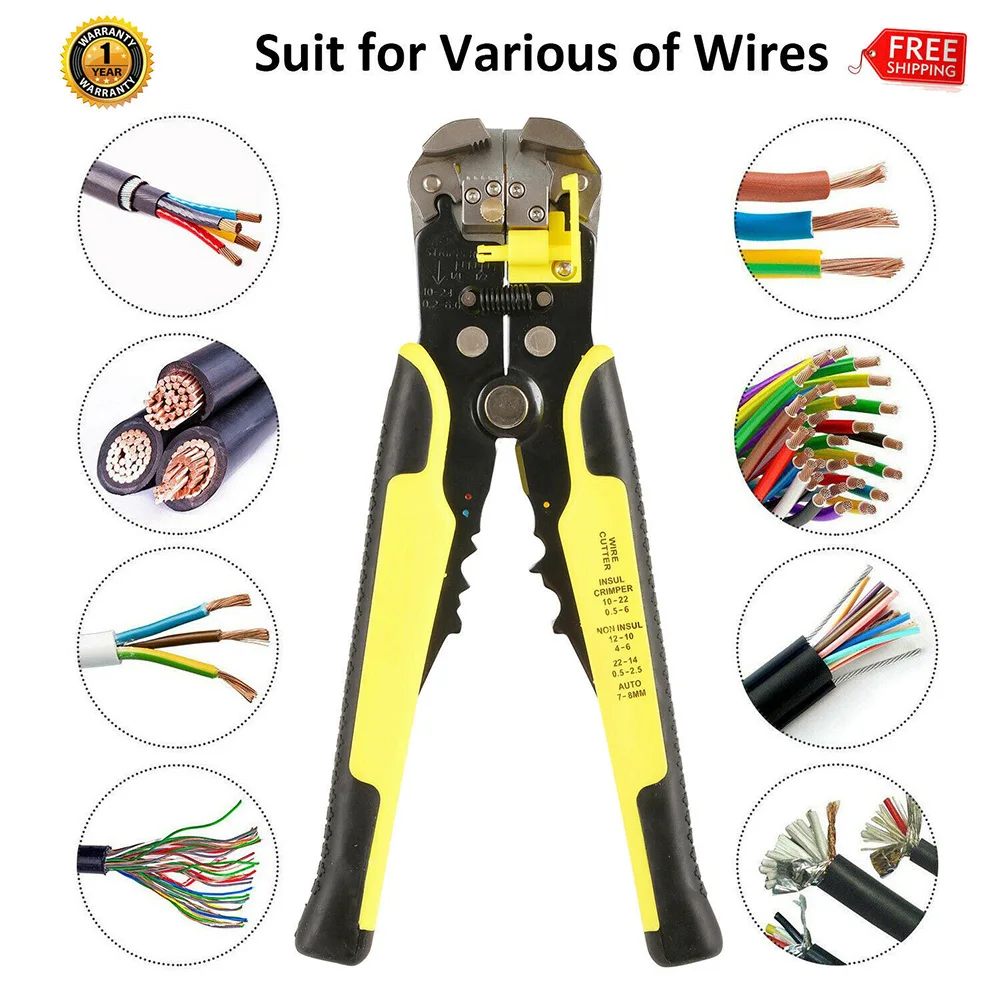 Multifunction Crimping Pliers Wire Clip Pliers Cutter Cable Wire Stripper Ratcheting Terminals Crimper Jaw Molds Clamp Tool Kits
Multifunction Crimping Pliers Wire Clip Pliers Cutter Cable Wire Stripper Ratcheting Terminals Crimper Jaw Molds Clamp Tool Kits