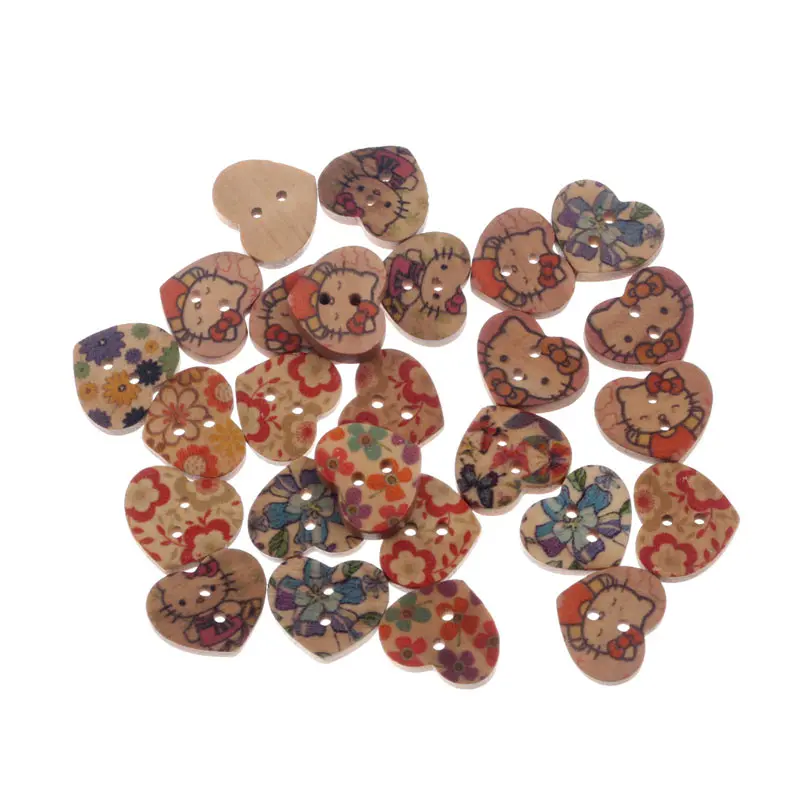 50Pcs 17x14mm Random Mixed 2-Holes Heart Wooden Buttons For Clothes Crafts Sewing Scrapbooking DIY Accessories
50Pcs 17x14mm Random Mixed 2-Holes Heart Wooden Buttons For Clothes Crafts Sewing Scrapbooking DIY Accessories
