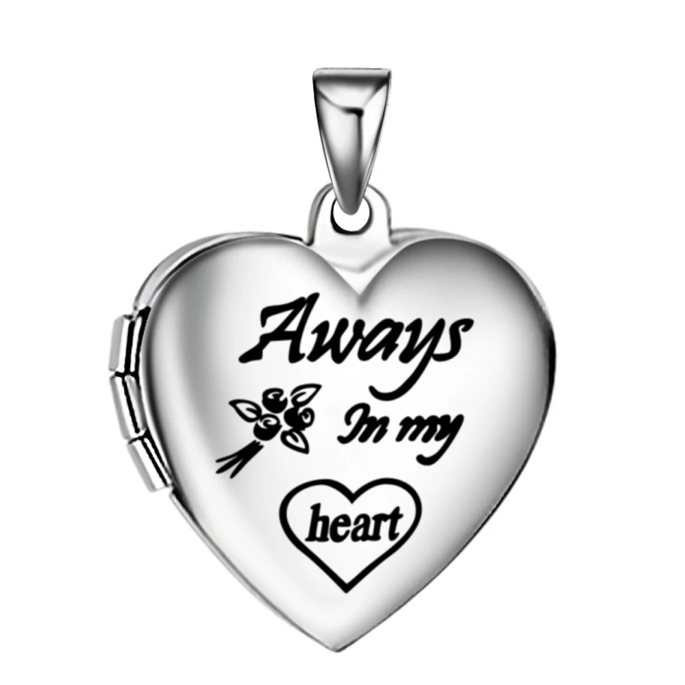 Memorial womens Always in my heart photo locket pendant stainless steel heart picture locket necklace Jewelry Includes 18 chain
Memorial womens Always in my heart photo locket pendant stainless steel heart picture locket necklace Jewelry Includes 18 chain