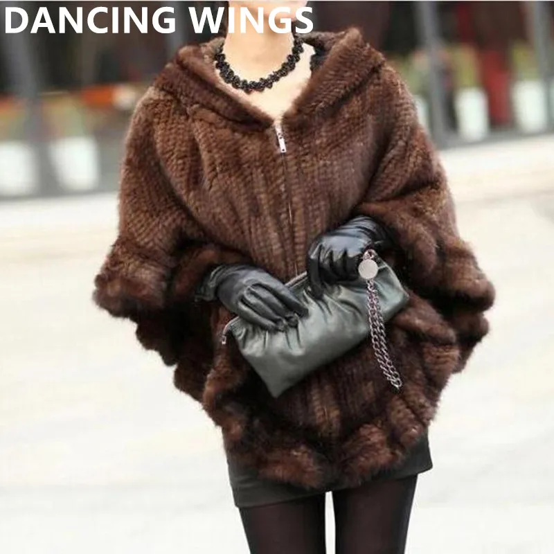 High Quality Mink Fur Hand Knitted Women's Real Fur Coats Hooded Natural Fur Jackets Ponchos And Capes Black/Brown DA-68
High Quality Mink Fur Hand Knitted Women's Real Fur Coats Hooded Natural Fur Jackets Ponchos And Capes Black/Brown DA-68