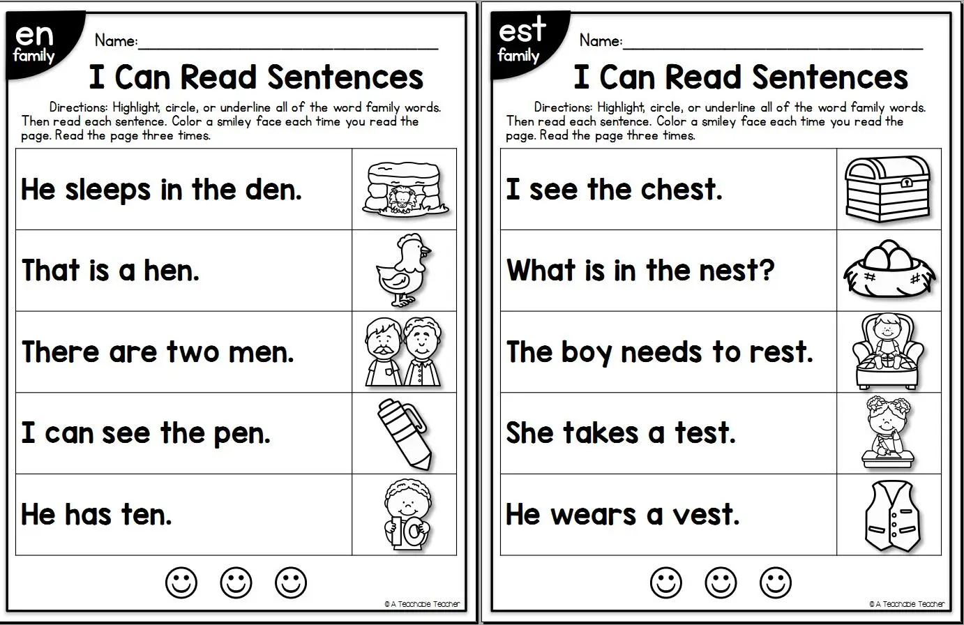 English I Can Read Phonics Sentences Workbook Training Book Homework