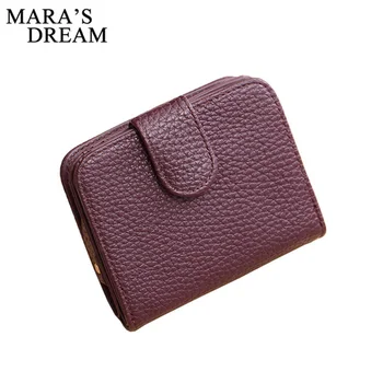 

Mara's Dream 2019 Leather Women Wallet For Credit Cards Holder Luxury Brand Wallets Designer Purse Mini Zipper Short Purse Bag