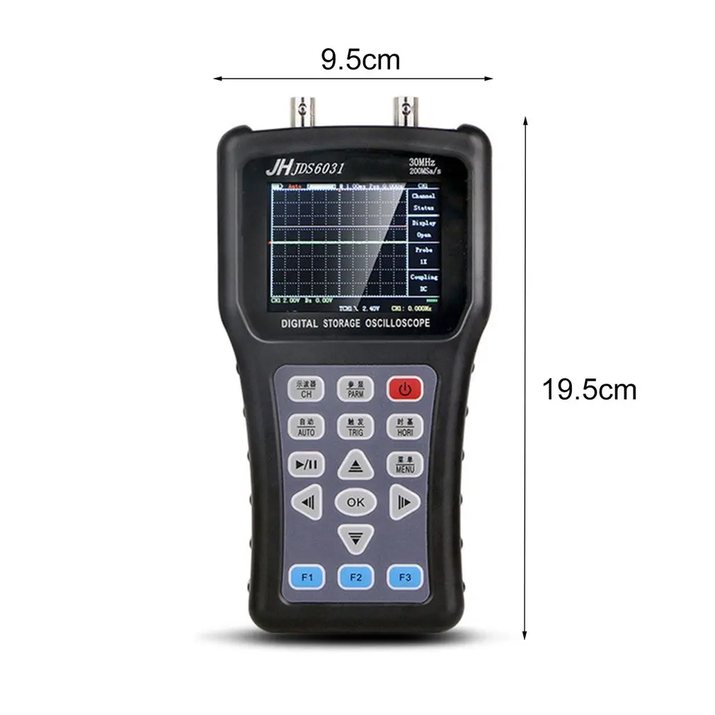 JDS6031 Hand-held Oscilloscope 1CH 30M 200MSa/S with USB Charger Probe Cable Set Automatic Waveform Capture Oscilloscope
JDS6031 Hand-held Oscilloscope 1CH 30M 200MSa/S with USB Charger Probe Cable Set Automatic Waveform Capture Oscilloscope