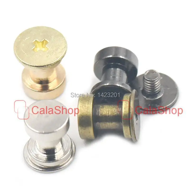 50 Pcs / Lot 6mmx7mm Brass Button Chicago Rivets Studs Screw Screwback For Leather Craft Belt Handbags Clothes
50 Pcs / Lot 6mmx7mm Brass Button Chicago Rivets Studs Screw Screwback For Leather Craft Belt Handbags Clothes
