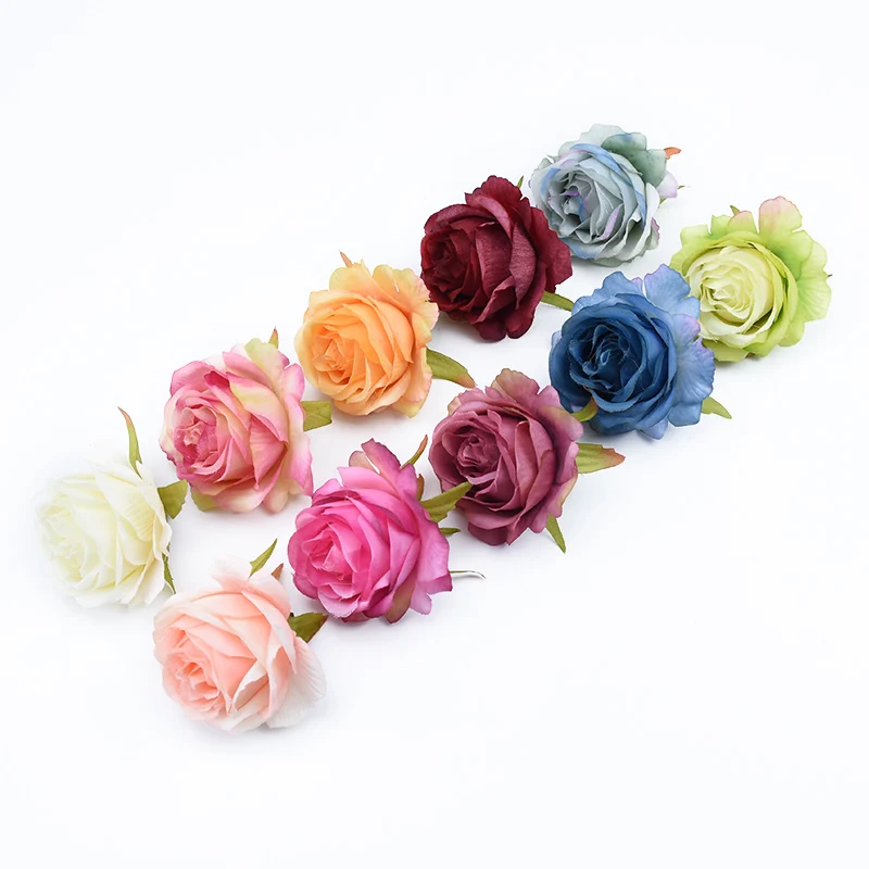 Description Picture 6 of item10pcs Artificial Plants Decorative Fake Flowers Wall DIY Wedding Bridal Accessories Clearance Silk Roses Home Decor Scrapbooking